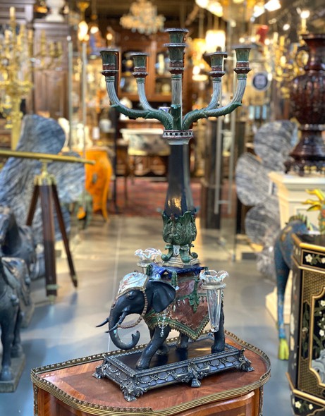 Antique candle holder "Elephant"