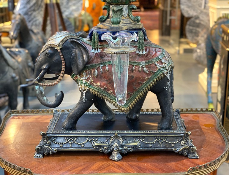 Antique candle holder "Elephant"