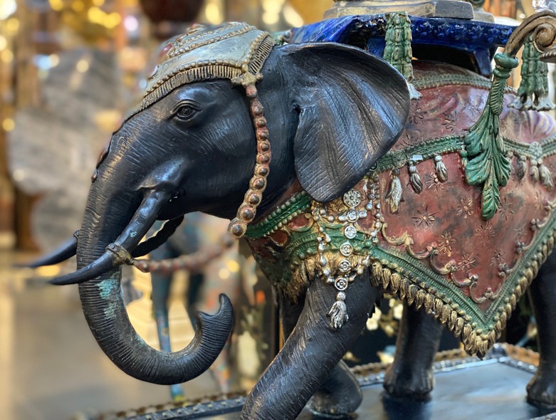 Antique candle holder "Elephant"