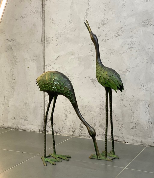 Paired sculptures "Herons"