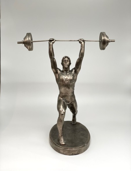 Antique sculpture "Weightlifter"