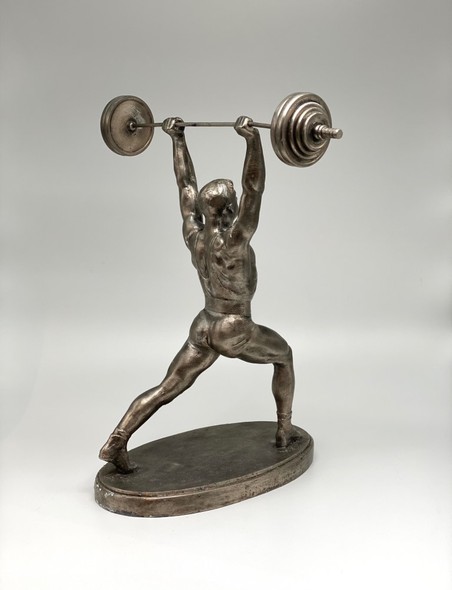 Antique sculpture "Weightlifter"