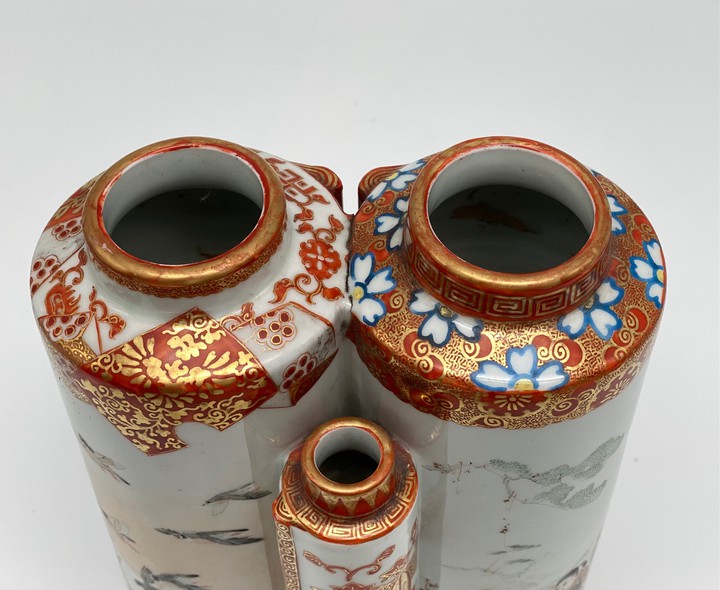 Triple Kutani Vase