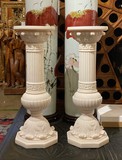 Vintage paired pedestal columns