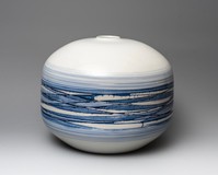 Rare vintage vase "Ice drift", Fujii Shumei