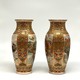 Antique paired vases, Satsuma