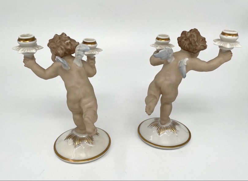 Antique candlesticks "Putti"