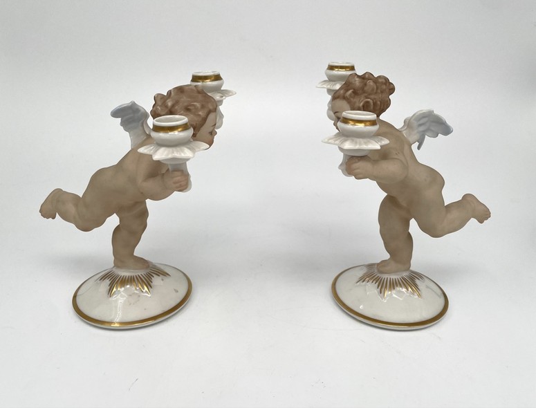 Antique candlesticks "Putti"