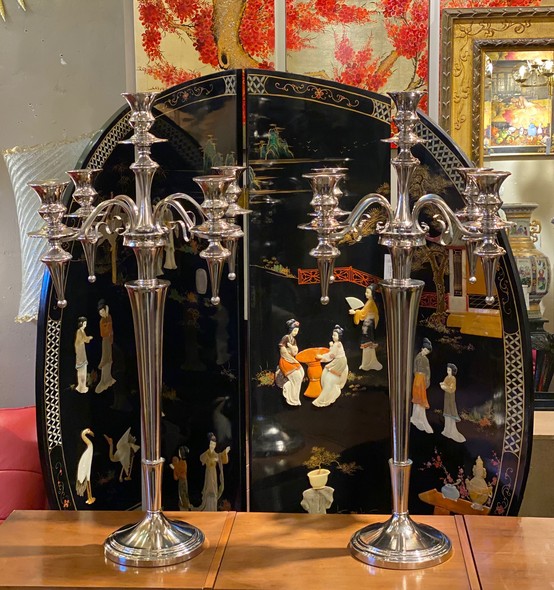 Large pair of candelabra