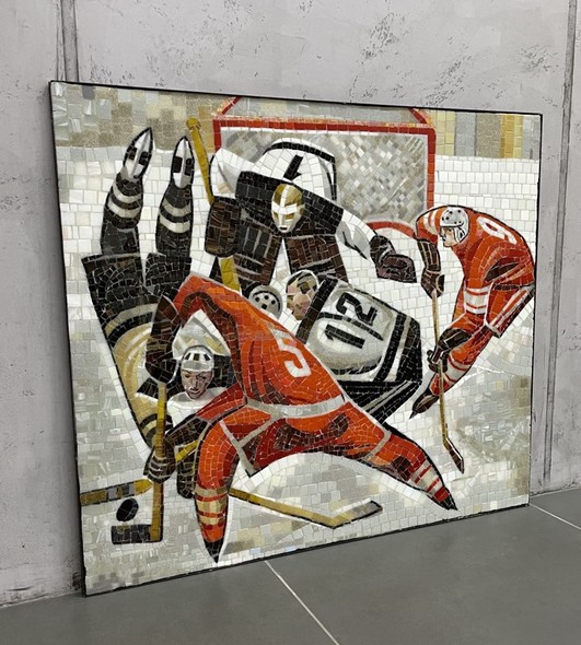 Mosaic "Hockey Players"