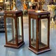 Antique pedestal display cases