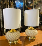 Vintage Pair of Murano Lamps