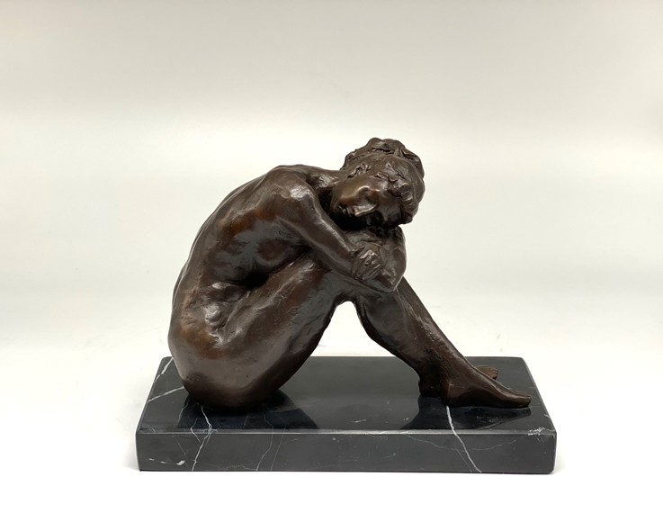 Antique sculpture "Naked Dreamer"