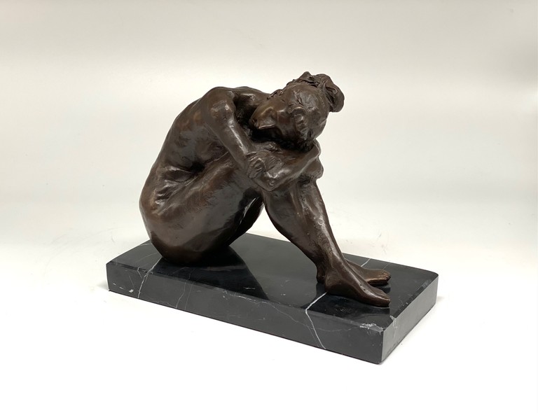 Antique sculpture "Naked Dreamer"