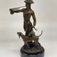 Antique sculpture "Hunter and Hounds"