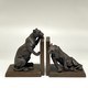 Antique bookends "Lionesses"