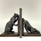 Antique bookends "Lionesses"