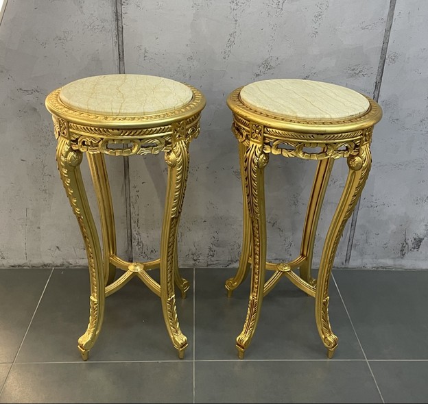 Antique paired pedestals