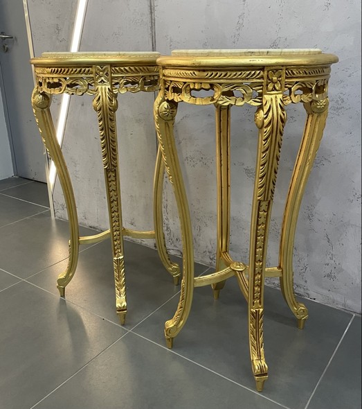 Antique paired pedestals