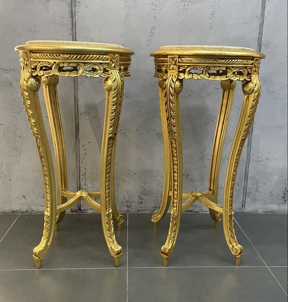 Antique paired pedestals