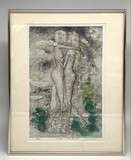 Vintage lithograph "Fountain of Life"