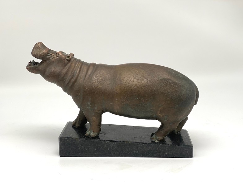 Vintage sculpture "Hippopotamus"