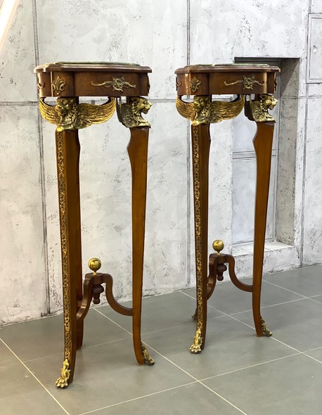 Antique Paired Pedestals