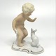Антикварная статуэтка "Путти с кроликом"