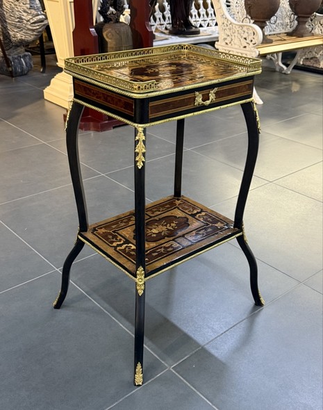 Antique two-tiered table