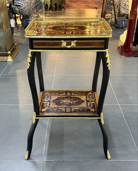 Antique two-tiered table