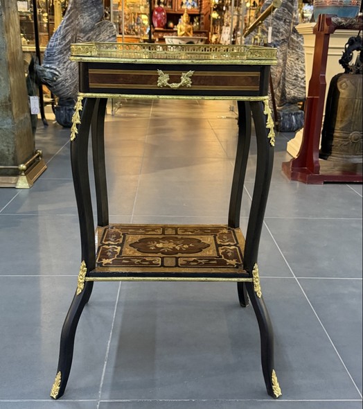 Antique two-tiered table