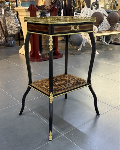 Antique two-tiered table