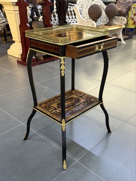 Antique two-tiered table