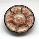 Antique food display stand, Kutani