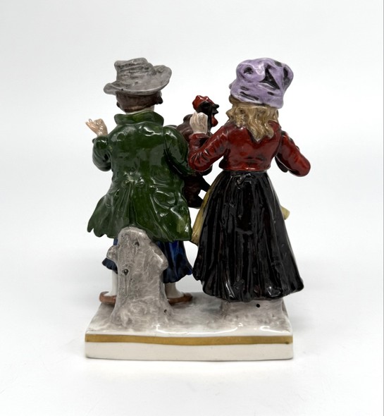 Статуэтка «Дети с петухом»  Sitzendorf