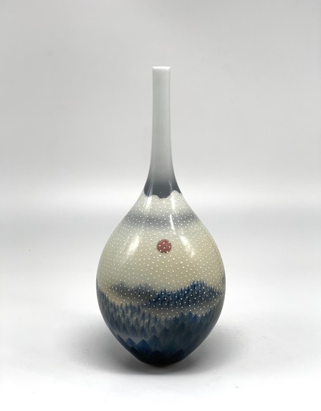 Vintage vase "Sunny Forest" by Fujii Xiumei