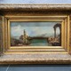 Antique painting "Mediterranean Port."