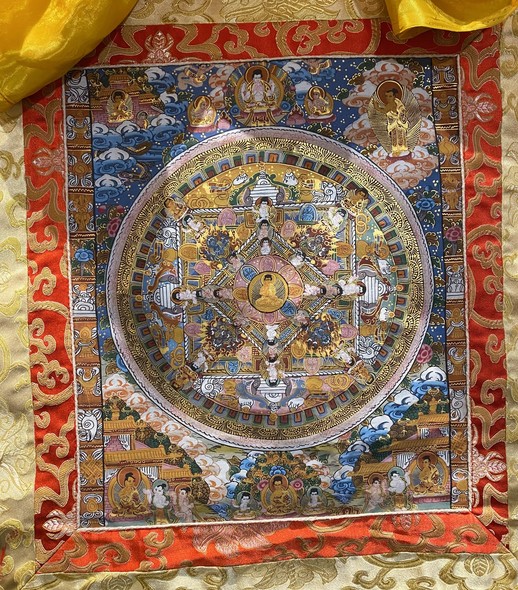 Antique thangkha "Mandala"