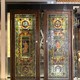 Antique stained glass doors