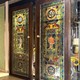 Antique stained glass doors