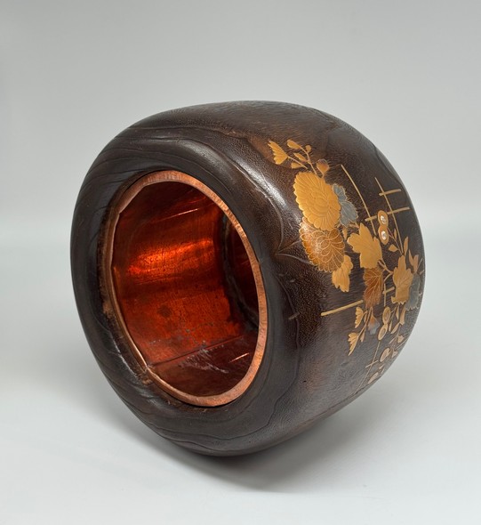 Antique paired hibachi vases