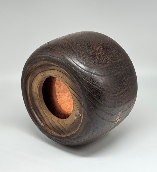 Antique paired hibachi vases