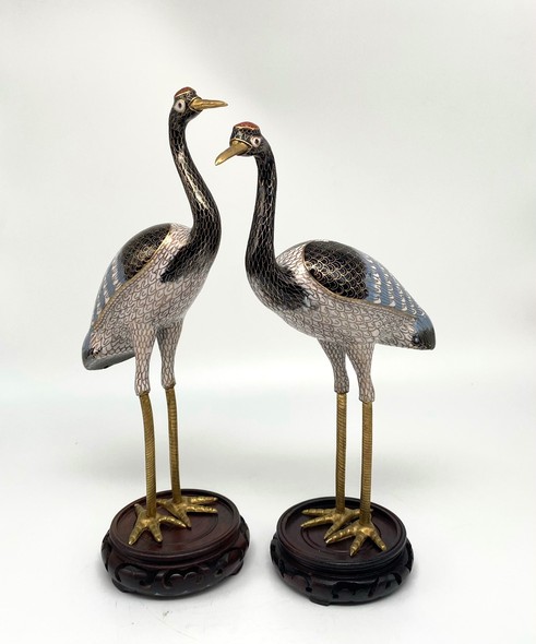 Антикварные скульптуры «Журавли»