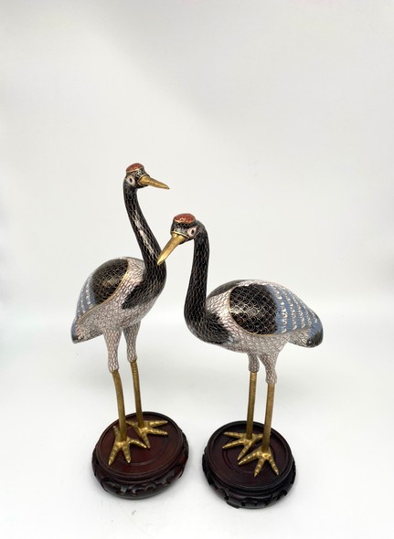 Антикварные скульптуры «Журавли»