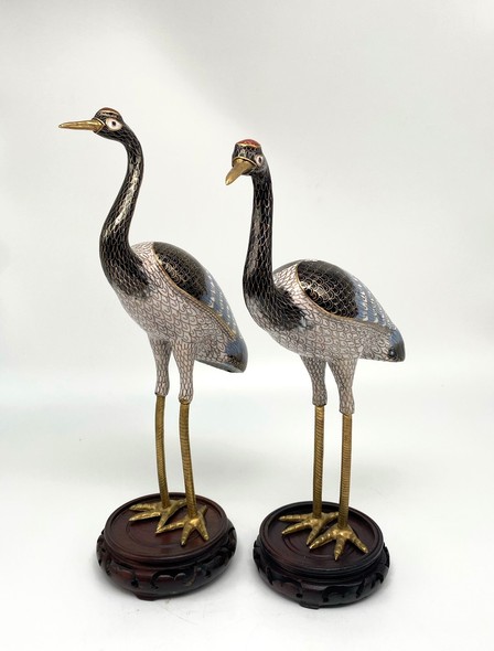 Антикварные скульптуры «Журавли»