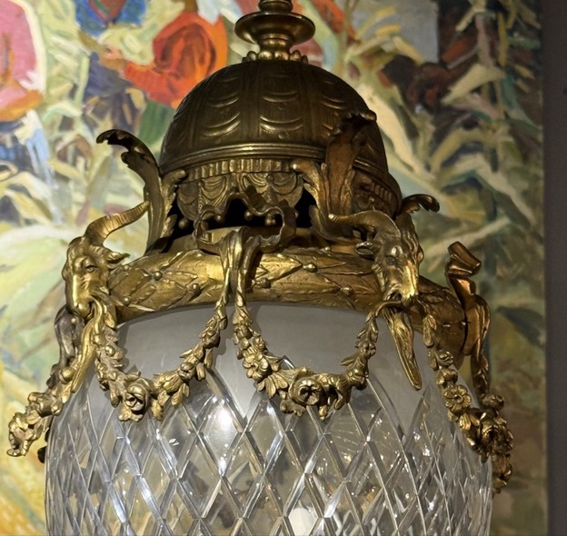 Антикварный бронзовый фонарь