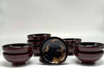 Антикварный набор мисок «Журавли»
Япония