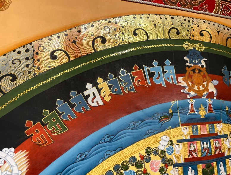 Буддийская танкха "Дворец Калачакры"
