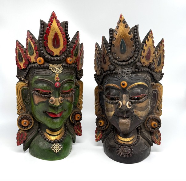 Tibetan masks
"Kali and Green Tara"