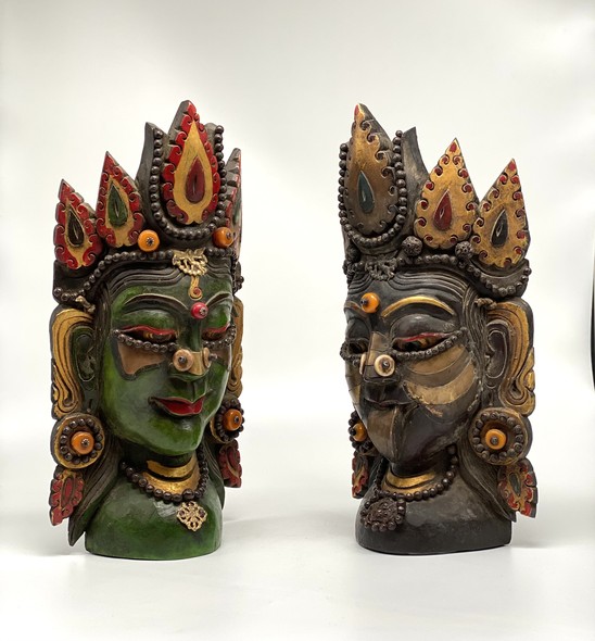 Tibetan masks
"Kali and Green Tara"